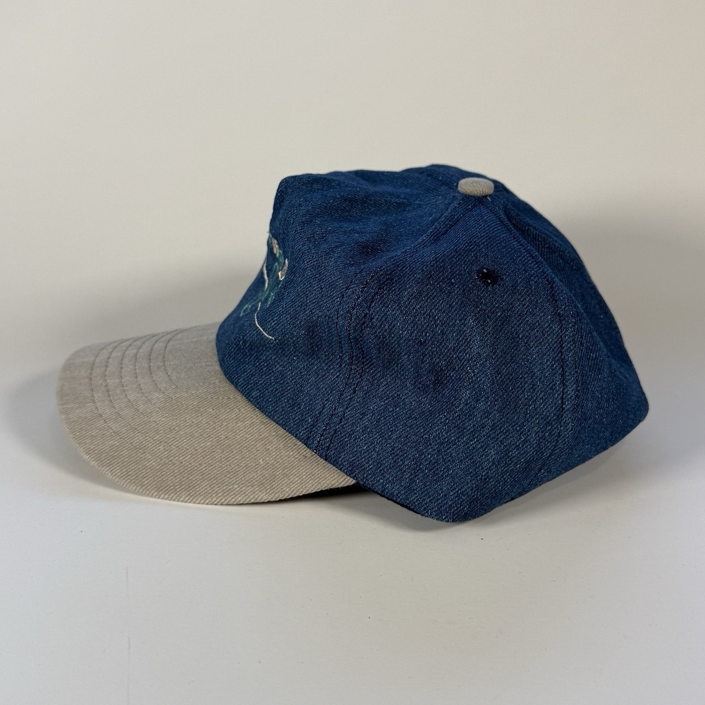 Vintage Cap America Denim Dad Hat Decatur Wire Die LLC Made in USA 90s Promo Cap - Picture 3 of 11
